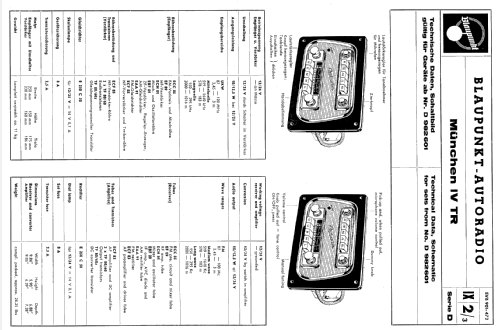 München IV TR ab D 982601; Blaupunkt Ideal, (ID = 622882) Car Radio