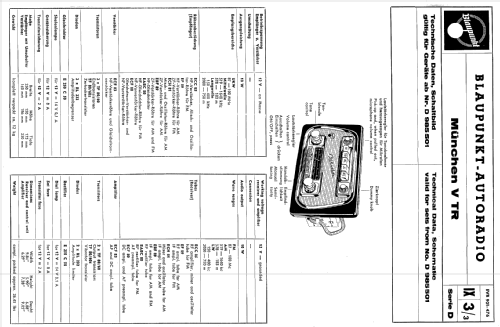 München V TR ab D 985501; Blaupunkt Ideal, (ID = 622911) Car Radio