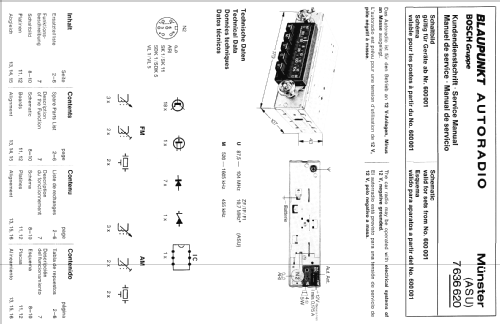 Münster ASU 7.636.620.010; Blaupunkt Ideal, (ID = 580781) Car Radio