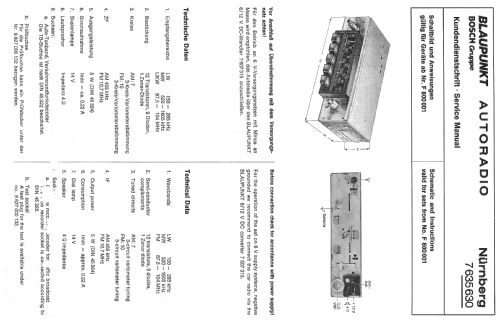 Nürnberg 7.635.630; Blaupunkt Ideal, (ID = 481805) Car Radio