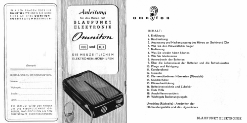 Omniton Hörgerät 100; Blaupunkt Ideal, (ID = 555364) Medicine