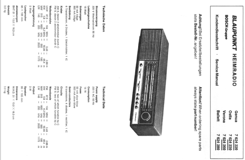 Ostia 7.624.230; Blaupunkt Ideal, (ID = 151570) Radio