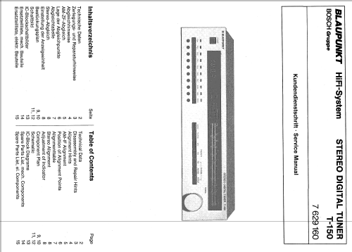 Stereo Digital Tuner T-150; Blaupunkt Ideal, (ID = 286804) Radio