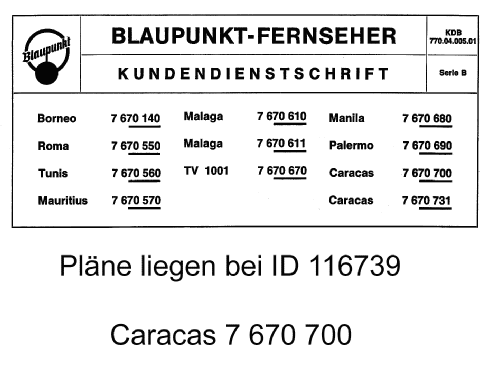 TV1001 7.670.670; Blaupunkt Ideal, (ID = 1064716) Television