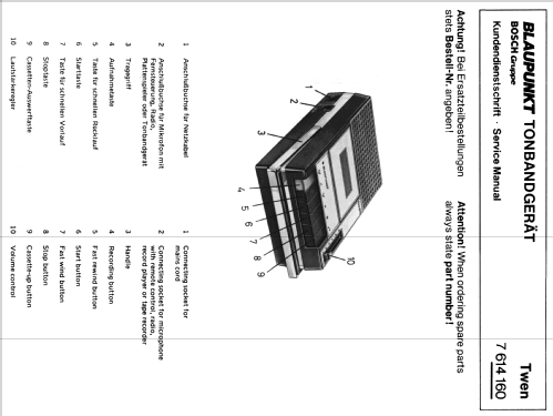 Twen 7.614.160; Blaupunkt Ideal, (ID = 1735101) R-Player