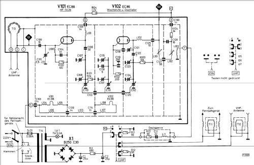 UHF-Converter UV2; Blaupunkt Ideal, (ID = 656900) Adapteur