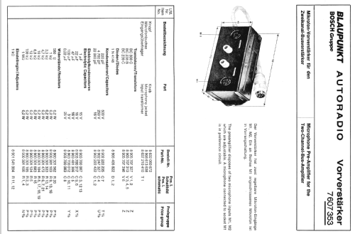 Vorverstärker 7.607.353; Blaupunkt Ideal, (ID = 558321) Ampl/Mixer