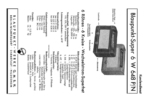 6W648P; Blaupunkt Ideal, (ID = 2337174) Radio