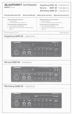 Augsburg SQR 29 7 648 870 510; Blaupunkt Ideal, (ID = 2819100) Car Radio