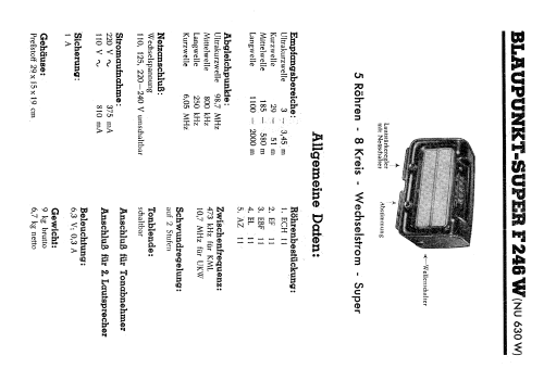 F246W; Blaupunkt Ideal, (ID = 2338725) Radio