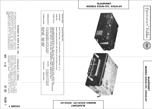 Köln Koln 12V 6V ; Blaupunkt Ideal, (ID = 2557568) Car Radio