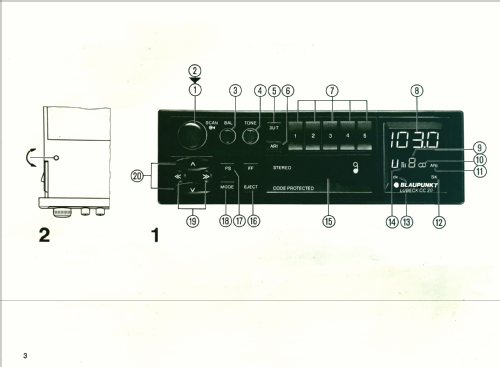 Lübeck CC20 7.640.751.010; Blaupunkt Ideal, (ID = 2696319) Car Radio