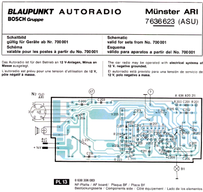 Münster ARI 7.636.623; Blaupunkt Ideal, (ID = 2525823) Car Radio