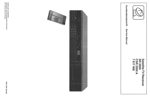 Satellit TV Receiver CSR2000a 7.617.466; Blaupunkt Ideal, (ID = 2225293) DIG/SAT