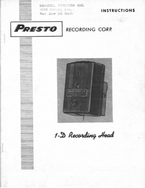 Presto Cutter 1-D; Presto Recording (ID = 2874981) R-Player