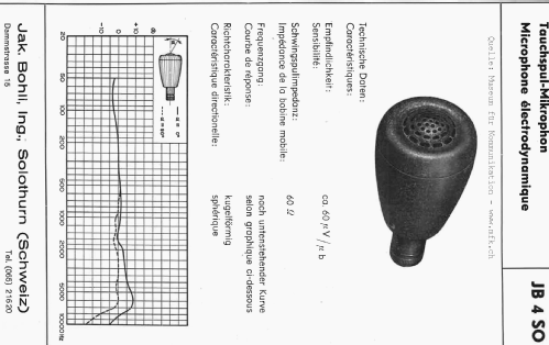 JB 4 SO; Bohli, Jak., Ing.; (ID = 2323946) Microphone/PU