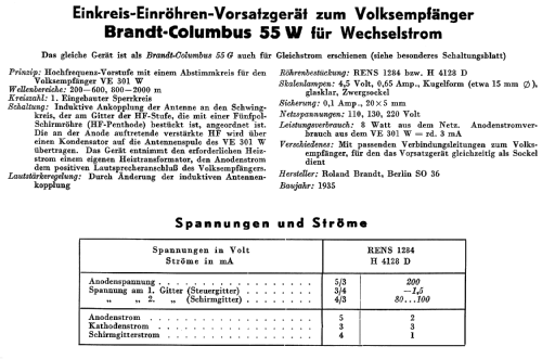 Columbus 55W ; Brandt Roland Brandt (ID = 272267) RF-Ampl.