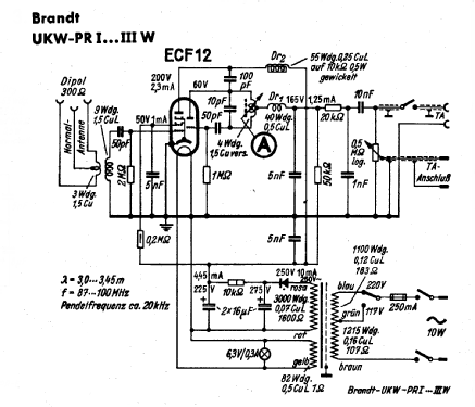UKW-Vorsetzer PR III W ; Brandt Roland Brandt (ID = 50834) Adapteur
