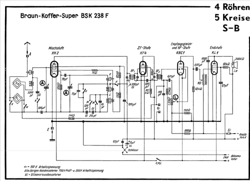 Koffer Super BSK238F ; Braun; Frankfurt (ID = 277425) Radio