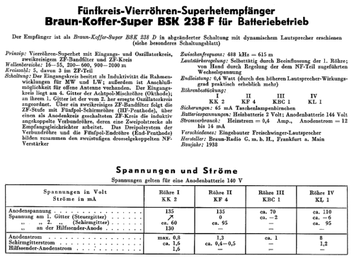 Koffer Super BSK238F ; Braun; Frankfurt (ID = 277426) Radio