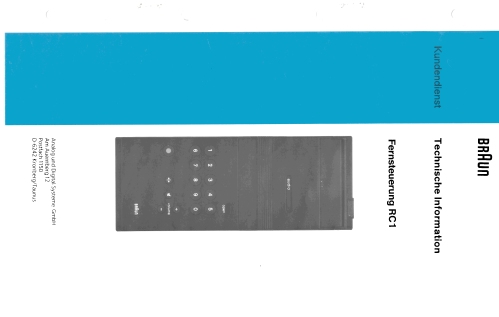 Fernbedienung RC1 - 1 974 700; Braun; Frankfurt (ID = 1670224) Misc