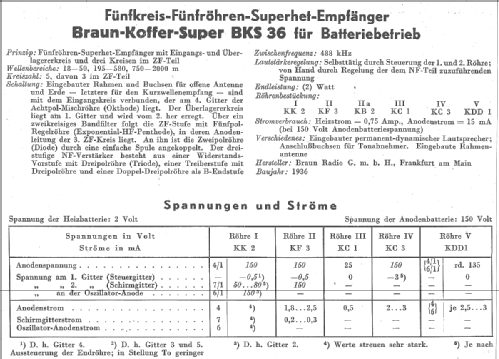 Koffer-Super BSK36 ; Braun; Frankfurt (ID = 13996) Radio