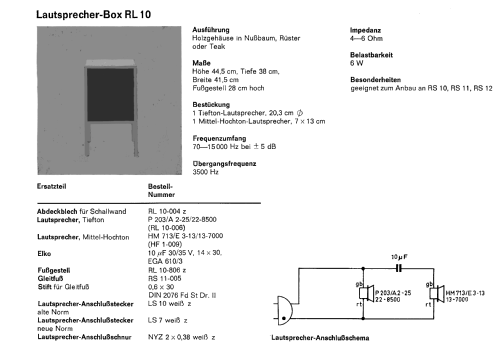Lautsprecherbox RL10; Braun; Frankfurt (ID = 1752963) Speaker-P