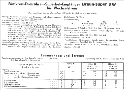 Super 3W; Braun; Frankfurt (ID = 278260) Radio