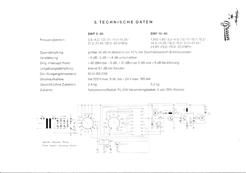 High Level Preselector Amplifier SWF 5-40; Braun, Karl; (ID = 2459243) Amateur-D