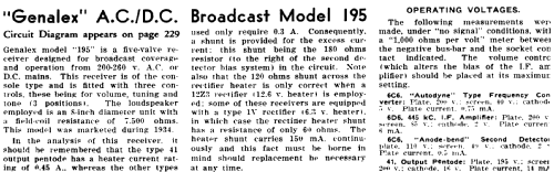 195; Genalex, BGE brand, (ID = 1936891) Radio