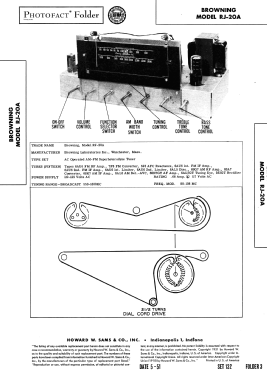 AM-FM Tuner RJ-20A ; Browning (ID = 2918007) Radio