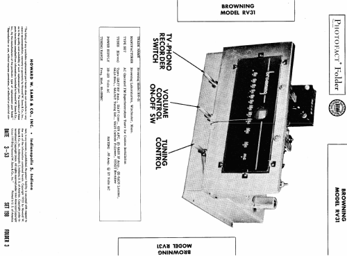 FM Tuner RV-31 ; Browning (ID = 443988) Radio