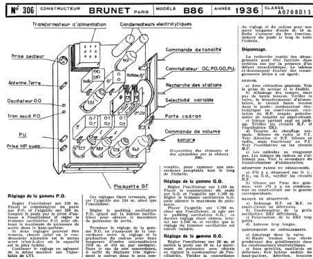 B86; Brunet & Cie, Éts. (ID = 117388) Radio