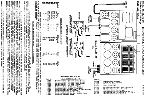 21 DC ; Brunswick-Balke- (ID = 1629856) Radio