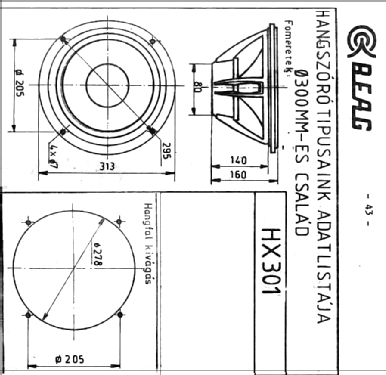 Speaker HX301-4; BEAG - Budapesti (ID = 1606812) Speaker-P