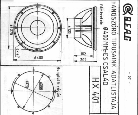 Speaker HX401-15; BEAG - Budapesti (ID = 1606803) Altavoz-Au