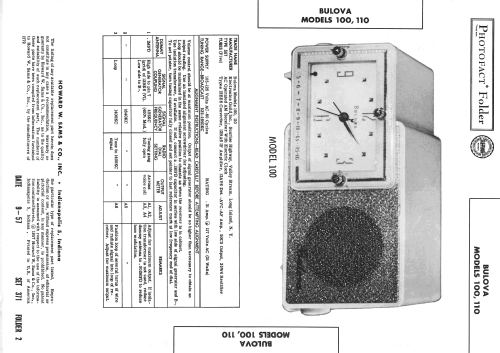 110 ; Bulova Watch Corp.; (ID = 2438480) Radio