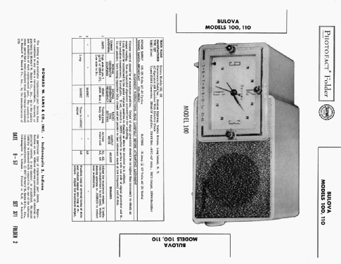 Clock Radio 100; Bulova Watch Corp.; (ID = 1493791) Radio