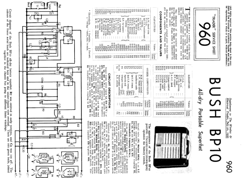 BP10; Bush Radio Ltd.; (ID = 2275693) Radio