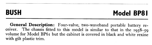 BP81 ; Bush Radio; London (ID = 594021) Radio