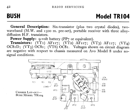 Long Player TR104; Bush Radio Ltd.; (ID = 596650) Radio