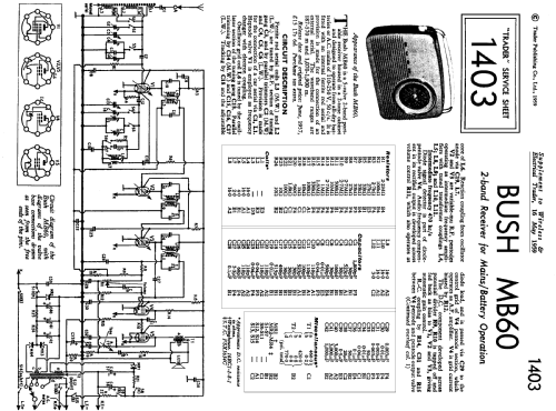 MB60; Bush Radio; London (ID = 1332501) Radio