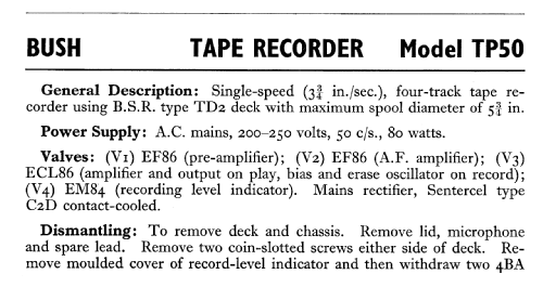 TP50; Bush Radio Ltd.; (ID = 656260) R-Player