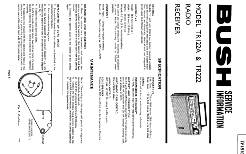 TR222; Bush Radio; London (ID = 2301627) Radio