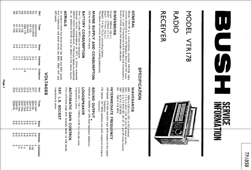VTR178; Bush Radio Ltd.; (ID = 490740) Radio