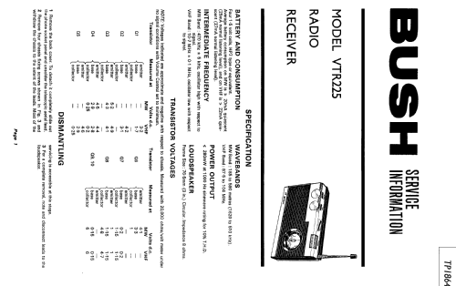 VTR225; Bush Radio; London (ID = 2301636) Radio