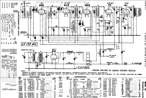 6-S ; Cadillac Div. (ID = 754401) Car Radio