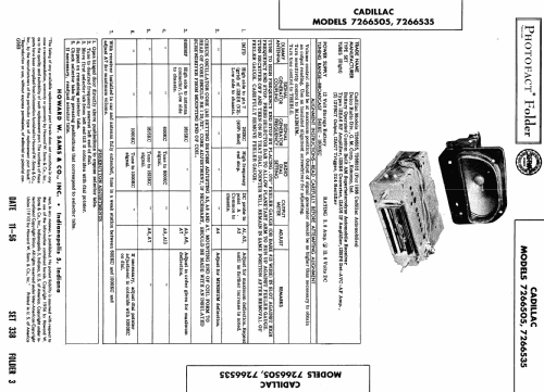 7266505 ; Cadillac Div. (ID = 462233) Car Radio