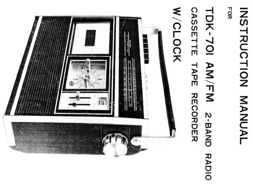 Cassette Radio with Alarm Clock TDK701; Calex; where? (ID = 2689893) Radio