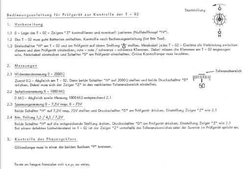 Prüfgeraet zu T-02 001; Camille Bauer, (ID = 512451) Military